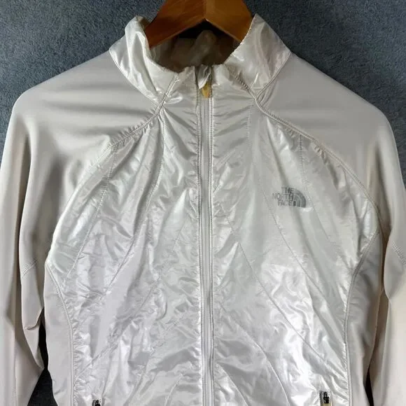 The North Face Primaloft Flight Series Jacket Women XL White Thumb Hole Full Zip - Picture 2 of 15